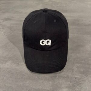Gentlemen's Quarterly GQ Baseball Cap Mens OS Black Embroidered Logo Dad Hat